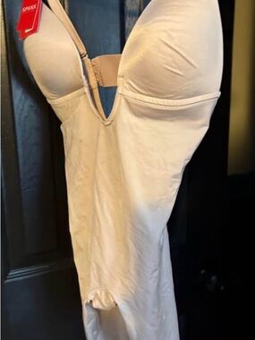 SPANX Beige Nude Bodysuit with Adjustable Straps